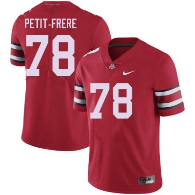 NCAA Ohio State Buckeyes Men's #78 Nicholas Petit-Frere Red Nike Football College Jersey EEX2145DT